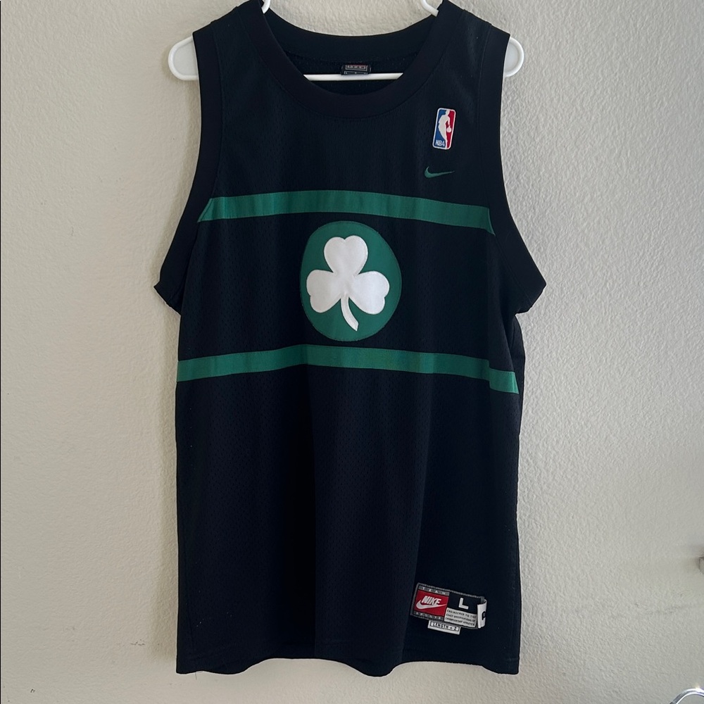 Nike Vintage Pierce #34 Black & Green Celtics Shamrock Basketball Jersey